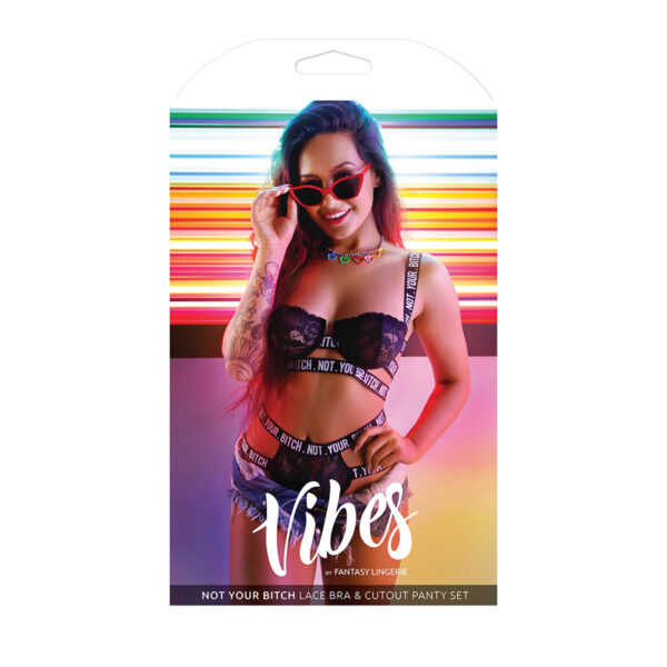 Vibe Not Your Bitch Bra/Panty Black M/L