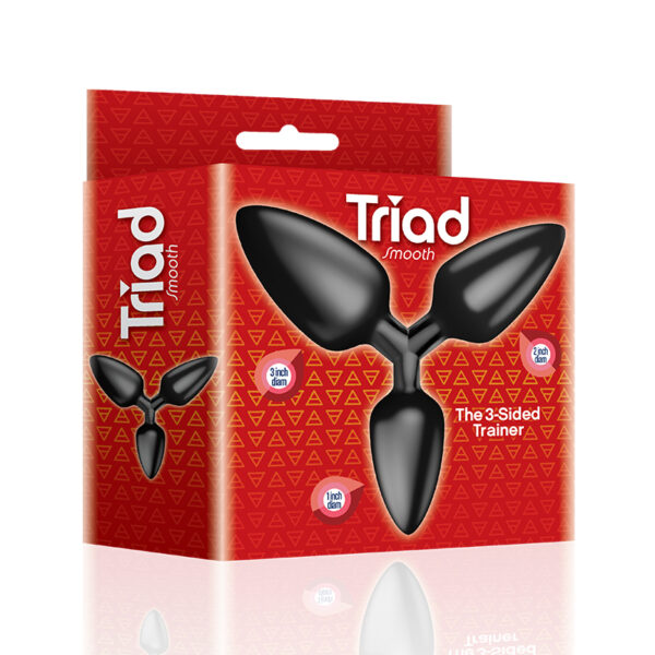 The 9's Triad 3 Way Butt Plug Smooth