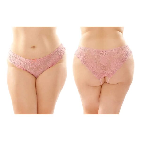 Poppy Crotchless Panty 6pk Q/S Pink