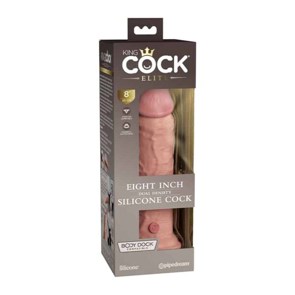 King Cock Elite Sili Dual Density 8in Li