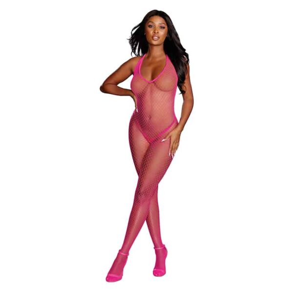 DG Halter Bodystocking NEON PINK OS