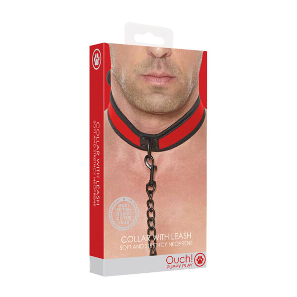 Puppy Play Neoprene Collar With Leash Re