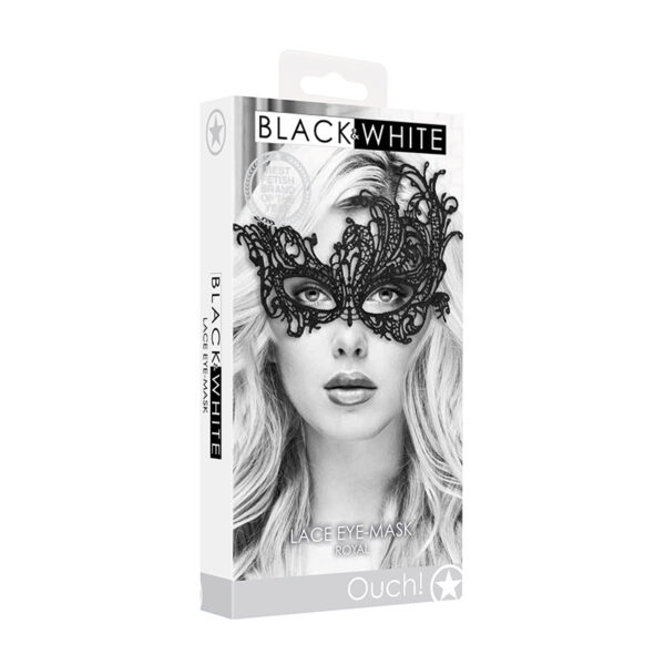 Ouch! B&W Lace Eye-Mask Royal Blk