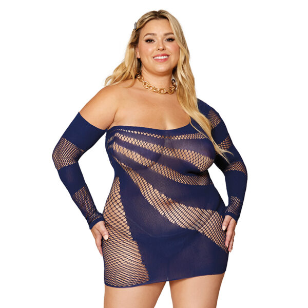 DG Stripey One-Shoulder Chemise Noc QS