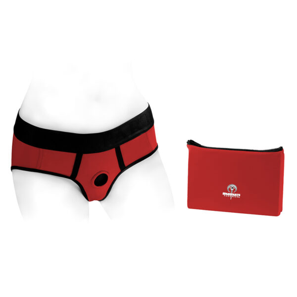 SpareParts Tomboi Nylon Brief RedBlk XXS