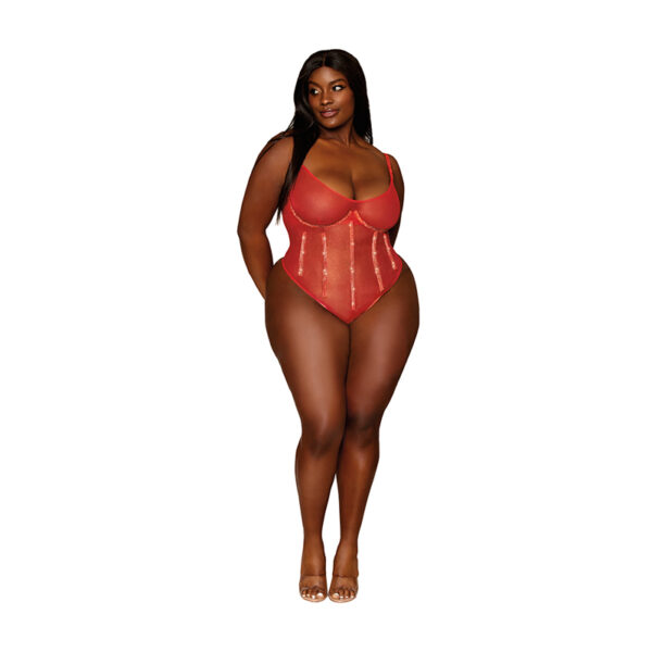 DG Thong Teddy wUnderwire&Boning Rub 1XL
