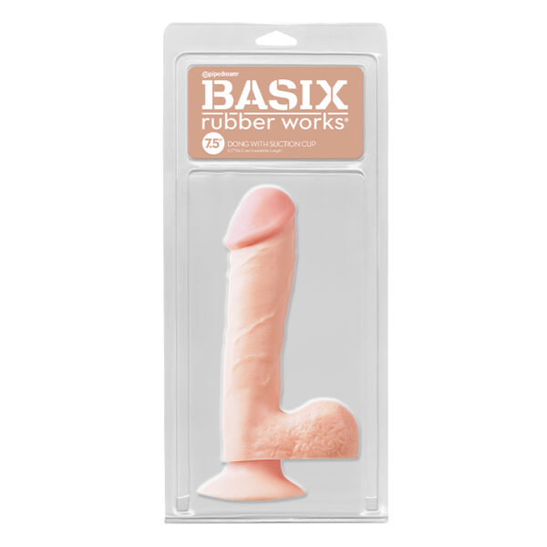 PD Basix 7.5in Dong Balls & Suction Beig