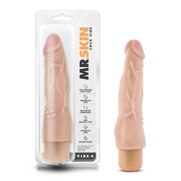 Dr. Skin Vibe 4 Dildo 8in Vibr Beige
