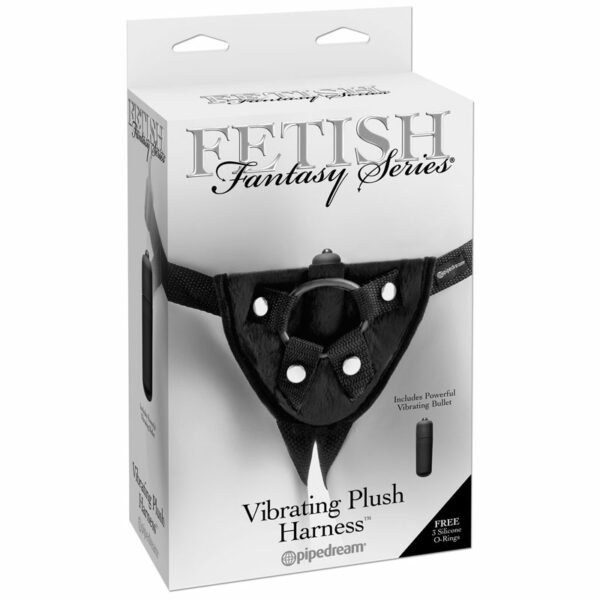 FF Vibrating Plush Harness Black