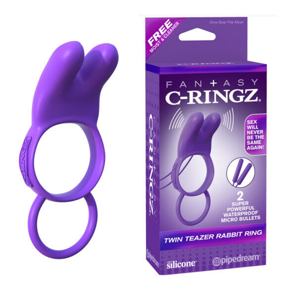 FCR Twin Teazer Rabbit Ring Purple