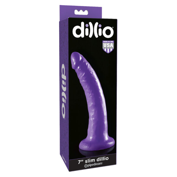 Dillio 7in Slim Dildo Purple