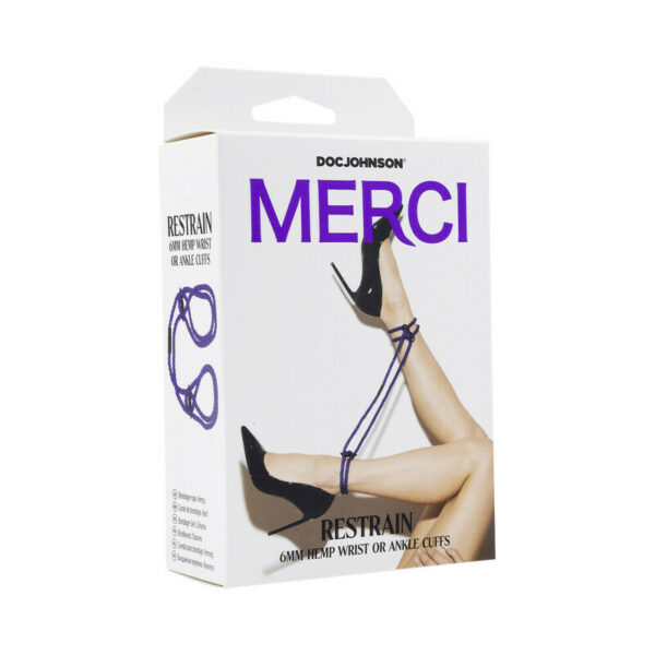 Merci Restrain 6mm Hemp Wri/Ank Cuffs Vi